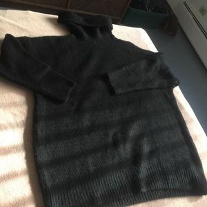 TopShop Oversized Black acrylic blend turtleneck Sweater